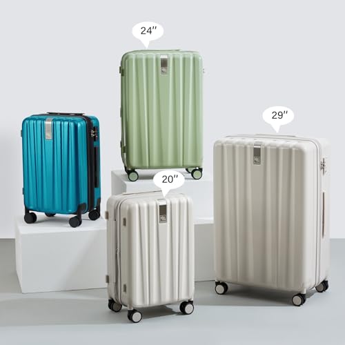 Hanke 20 Inch Expandable Carry on Luggage 22x14x9 Airline Approved - color: Caribbean Blue, size: 20 Inch EXT