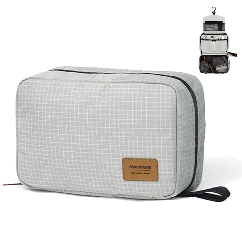 windhike Naturehike Hanging Toiletry Bag for Men Women, Water-Resistant - color: Grey-L