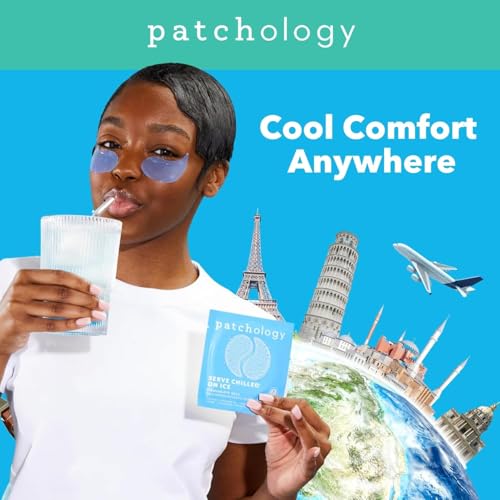 Patchology On Ice Cooling Blue Under Eye Patches For Puffy Eyes | 5 Pairs - size: 1 Count (Pack of 5)