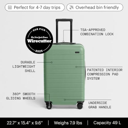Away Bigger Carry-On Luggage, 23-Inch Lightweight Hardside Spinner Suitcase - color: Sea Green
