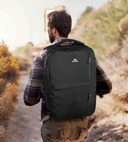 MATEIN Travel Backpack with Shoe Compartment, 40L Travel Backpack Carry On - color: Black, size: X-Large