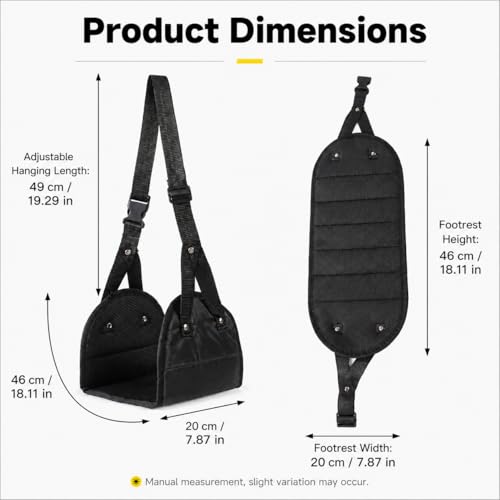 Airplane Foot Rest Hammock Adjustable Leg Sling with Storage Bag Portable Folding Travel Foot Hammock for Airplane Flights and Under Desk, Black, Navy Blue, 1 Pack - color: Navy Blue