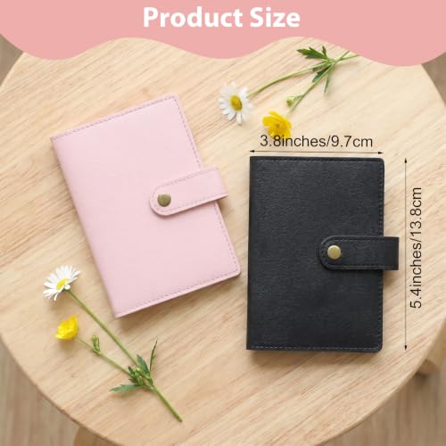 2 PCS Passport Covers PU Leather Travel Holder with Snap Closure