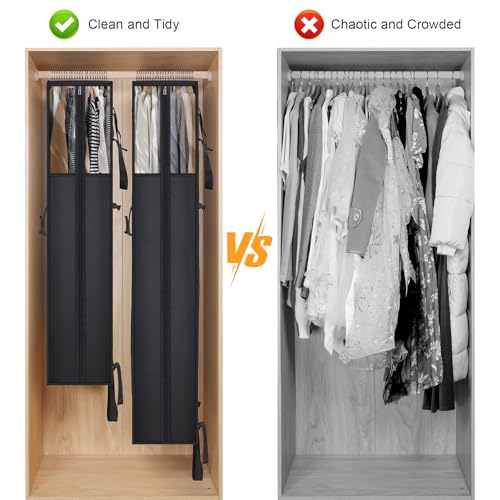 Univivi Garment Bag for Moving, Heavy Duty Suit Bag, 50 Inch, Set of 2 - size: 24"X50" - 2pcs - Heavy Duty