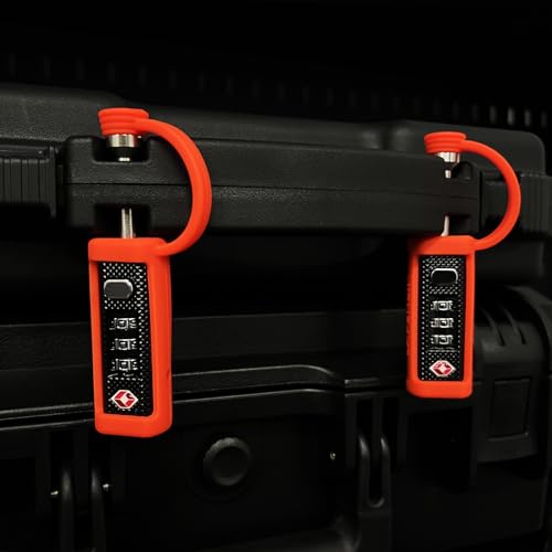 LAFENLIN TSA Lock for Gun Case, 3-Dial Combo Padlock - size: Orange-2 Pack