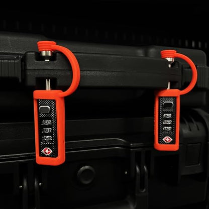LAFENLIN TSA Lock for Gun Case, 3-Dial Combo Padlock - size: Orange-2 Pack