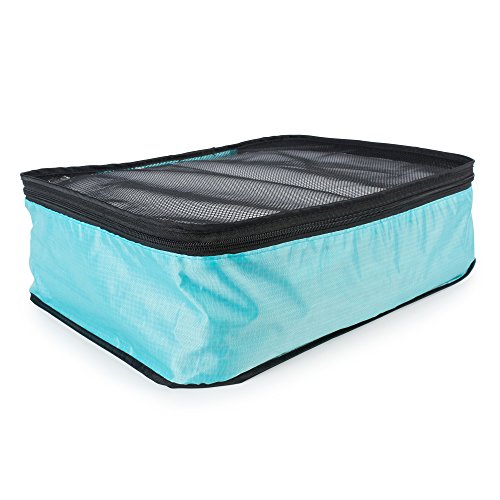 TraveltoGO 4-Piece Mesh Travel Packing Organizer Cube Set, Blue - color: Sky Blue