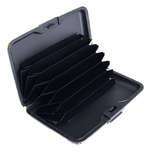신용 카드 홀더 미니 RFID 차단 알루미늄 지갑 슬림 메탈 하드 케이스 여행용 지갑 ID 케이스 여성 및 남성용 컬러 피규어, 컬러 피규어, 모던. - color: 컬러 피규어