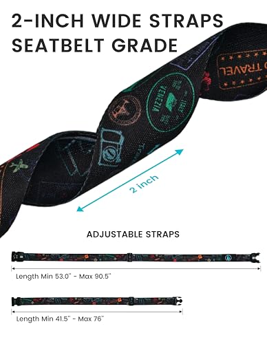 Travelkin Luggage Straps TSA Approved, Suitcase Straps with TSA Lock - color: World Marks-Colorful