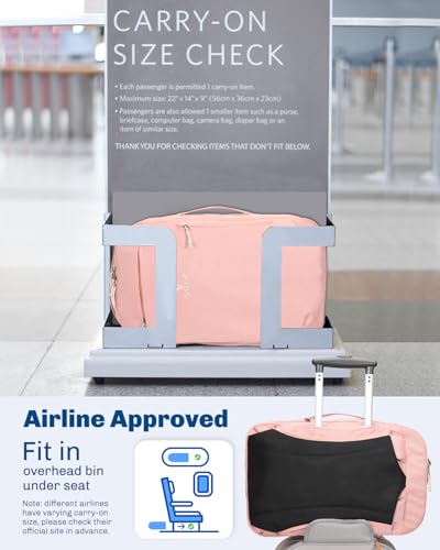 Hynes Eagle Travel Backpack TSA Personal Item Bag Flight Approved Pink - color: Pink