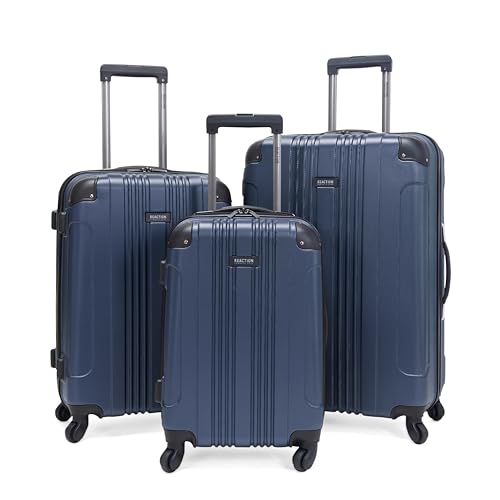 Kenneth Cole REACTION Out of Bounds Lightweight Hardshell 4-Wheel Spinner Luggage, Naval, 3-Piece Set (20", 24", & 28") - color: Naval, size: 3-Piece Set (20", 24", & 28")