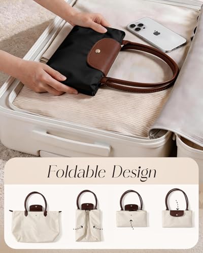 Miss Adola Aesthetic Nylon Tote Bag for Women - color: Black