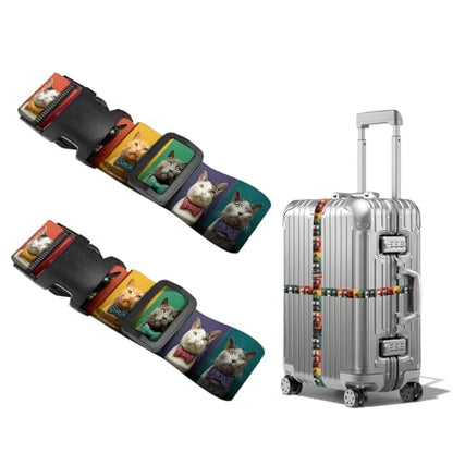 Nuxovilar Luggage Straps Set for Suitcase 1.96x90.5in Polyester - color: YLU10324, size: 1.96"x90.5"