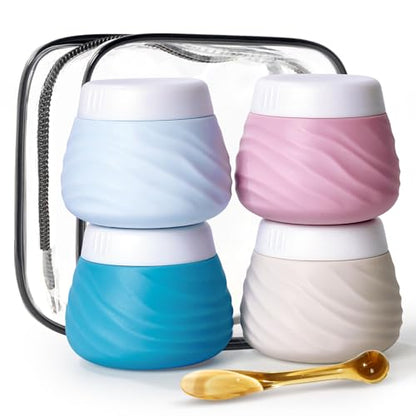 Eternal Moment Travel Containers for Toiletries 1.7 OZ Cosmetic Jar - color: Blue, size: 50ml