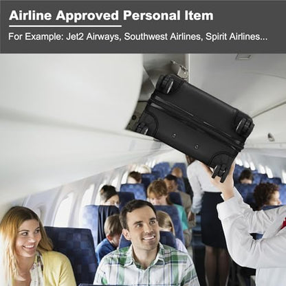 Kono Carry On Luggage 22x14x9 Airline Approved Lightweight Small Travel Suitcase with Spinner Wheels Hard Shell TSA Carry-On Black - color: Black, size: Carry-On 20 Inch