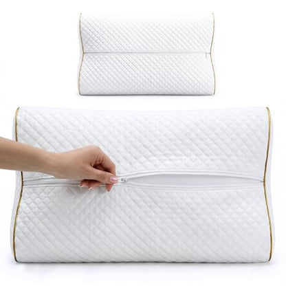 Memory Foam Pillow (2-Pack Extra King - 31 x 14 x 6.5) 4-Layer King, Contour, Side Sleeper Orthopedic, Neck Support Pillow, Neck Pain, Side Sleepers - size: Extra King - 31 x 14 x 6.5" (2-Pack)