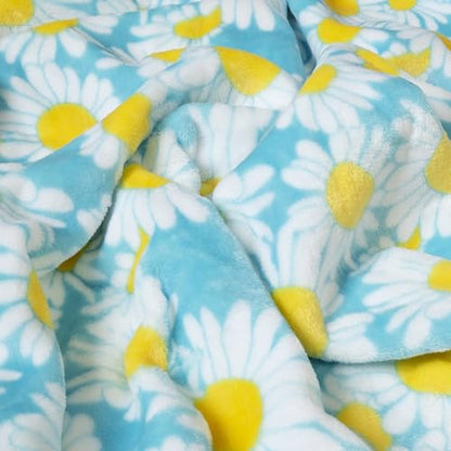 Carstens, Inc. Travel Blanket, Premium Compact 2-in-1 Airplane Blanket/Pillow, Blue Daisy Floral - color: Blue Daisy Floral