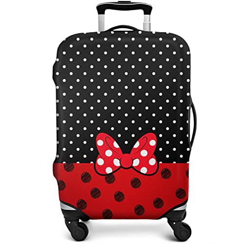 Red Bow Luggage Cover Protector Fit 29-32 Inch, Black - color: Luggage Cover-4, size: XL(29-32in)