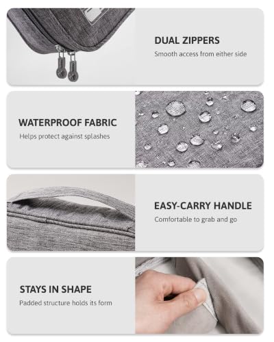 OrgaWise Electronics Travel Organizer, Two-Layer Tech Case - color: Two layer-Grey