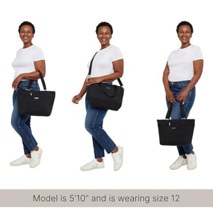 Baggallini Avenue Tote - 12x18 Laptop Tote Bag for Women - Lightweight Work Travel Carry On Bag - color: Pacific