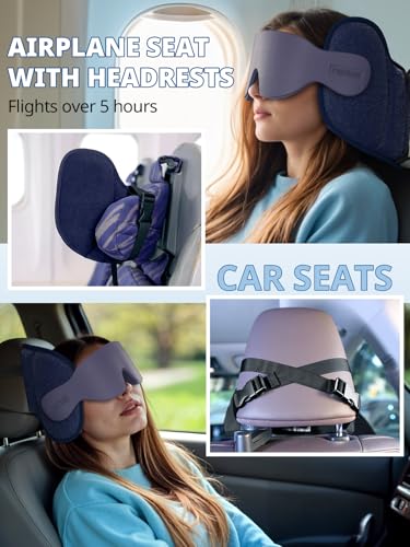 Inspireyes Travel Pillow fit Various Heights, Aiplane Sleep Stable Support - color: U-dark Grey