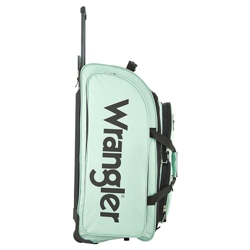 Wrangler Wesley Rolling Duffel Bag, Seaform, Large 30-Inch - color: Seaform
