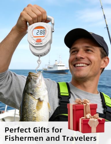 Fishing Scale 132lb/60kg Luggage Scale Digital Fish Scale with Backlit LCD Display, Fish Weight Scale Luggage Weight Scale Hanging Scale with 4 Units USB Cord, Fishing Accessories Fishing Gift - style: USB Rechargeable