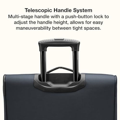U.S. Traveler Anzio Softside Expandable Luggage with Spinner Wheels, Dark Grey, 22-Inch Carry-on - color: Dark Grey, size: 22-Inch Carry-on