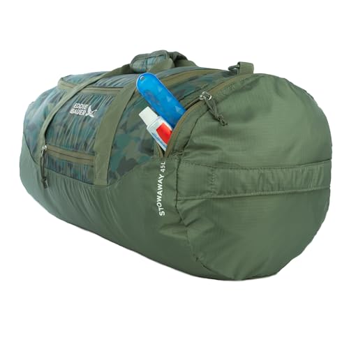 Eddie Bauer Stowaway Packable Duffel Bag| Travel | Foldable | Lightweight | Durable | Ripstop Polyester | 23" Length | 45L Capacity - Sprig Green - color: Sprig