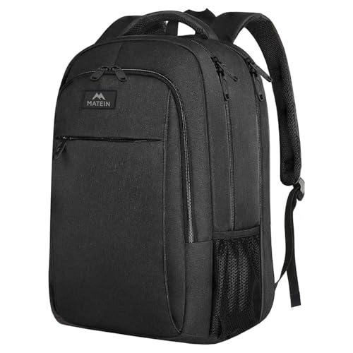 MATEIN 18 Inch Laptop Backpack, Extra Large TSA Friendly Laptop Travel Bag - color: Deep Black, size: 18 Inch