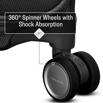Samsonite UpLIFT Lightweight Softside Carry-On Luggage with Spinner Wheels - Expandable - Airline-Approved, Polyester Soft Suitcase for Ultra Light Travel - Black - color: Black, size: Carry-On