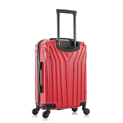 InUSA VASTY 20-Inch Carry-On Hardside Spinner Luggage Lightweight Red - color: Red, size: 20 Inch