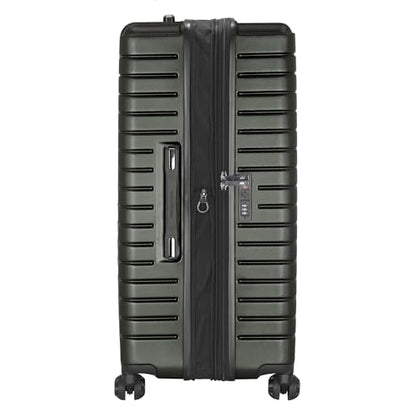 Traveler's Choice Archer Polycarbonate Hardside Spinner Luggage Set, Tie Down Straps, Green, Checked 29-Inch - color: Green, size: 1-Piece (Checked 29-Inch)
