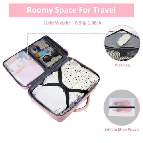 Taygeer Laptop Backpack for Women, TSA Friendly 40l Carry On Mochila - color: Amourpink, size: X-Large