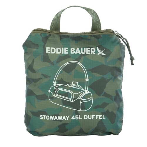 Eddie Bauer Stowaway Packable Duffel Bag| Travel | Foldable | Lightweight | Durable | Ripstop Polyester | 23" Length | 45L Capacity - Sprig Green - color: Sprig