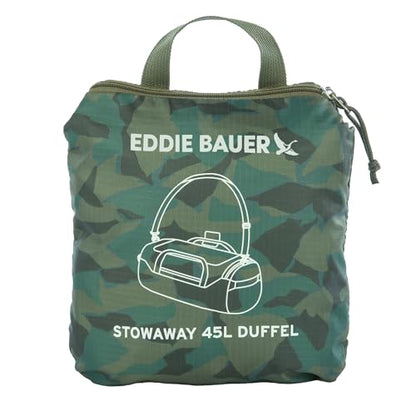 Eddie Bauer Stowaway Packable Duffel Bag| Travel | Foldable | Lightweight | Durable | Ripstop Polyester | 23" Length | 45L Capacity - Sprig Green - color: Sprig