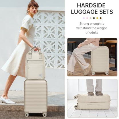 Carry On Luggage Set 3 Piece, Carry-on Suitcase With Wheels - color: BT-Oysters