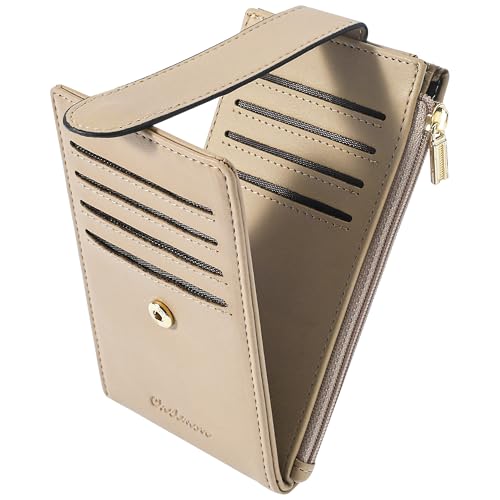 Chelmon Women's RFID Slim Card Holder Wallet - color: Khaki