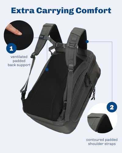 Hynes Eagle Travel Backpack TSA Personal Item Bag Flight Approved Dark Grey - color: Dark Grey