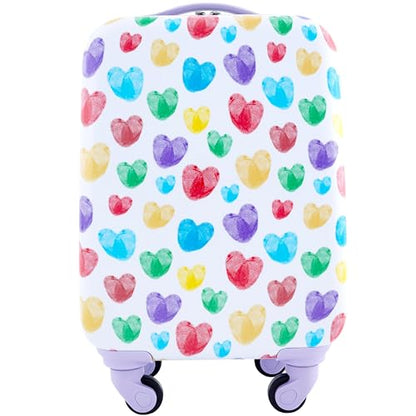 Travelers Club 5 Piece Kids' Luggage Set, Thumbprint Heart - color: Thumbprint Heart