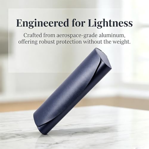 Philley Aluminum Ultra-Light Eyeglasses Slim Reading Glasses Case - color: B-blue