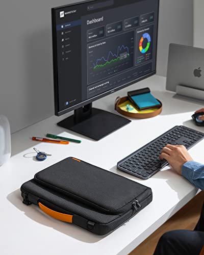 tomtoc 360° Protective Laptop Shoulder Bag for 15.6" HP ASUS Dell Laptops - color: Black, size: 15.6-inch
