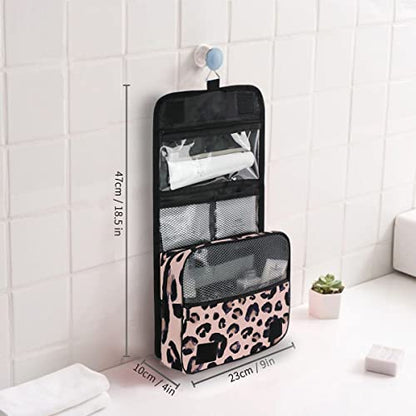 senya Hanging Travel Toiletry Bag Kit Makeup Case Cosmetics Organizer for Men Women (Leopard) - color: Leopard