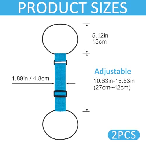 2 Pcs Blue Luggage Connector Straps, Adjustable Straps for Suitcases - color: Blue, 2pcs