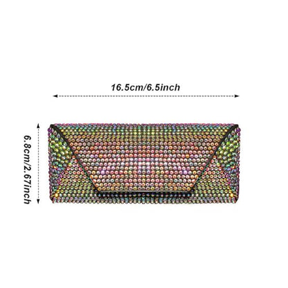 Bling Eyeglass Case for Women, Hard Shell Sunglasses Case - color: Green