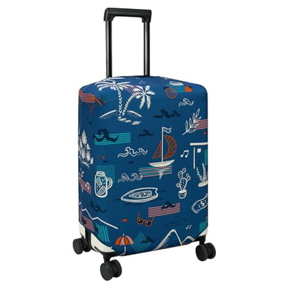 HYPER VENTURE Travel Luggage Cover Suitcase Protector Fits 23-26 Inch, M - color: Hawaii Beach, size: M