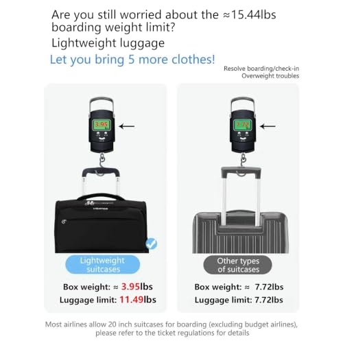 LIGHTGO 20" Carry On Softside Luggage, Ultra Light, TSA Lock Black - color: Black, size: 20in