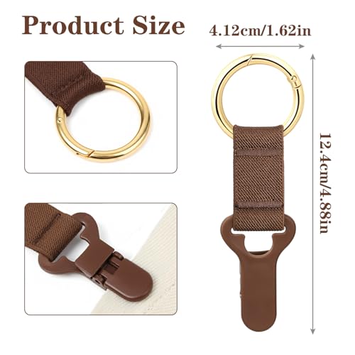 Niveaya Hat Clip for Travel on Bag, Strong Clip Secure Hold, 2 Pack - color: 2pcs Black+brown