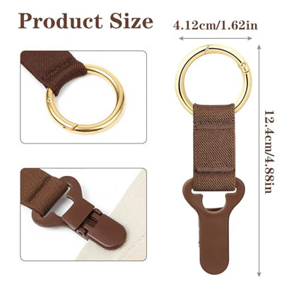 Niveaya Hat Clip for Travel on Bag, Strong Clip Secure Hold, 2 Pack - color: 2pcs Black+brown