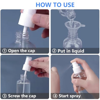 DTDNZKN 4 Pack 1 Oz (30ml) Mini Spray Bottles Clear Travel Size - size: 30ml